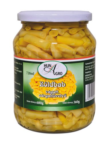 Hunagro Zöldbab 720 ml. 8/#  Üveges