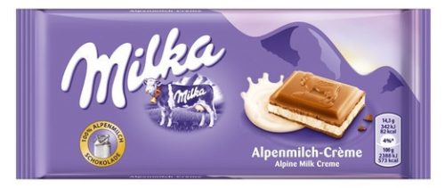 Milka Táblás 100 gr.  Alpenmilch Creme