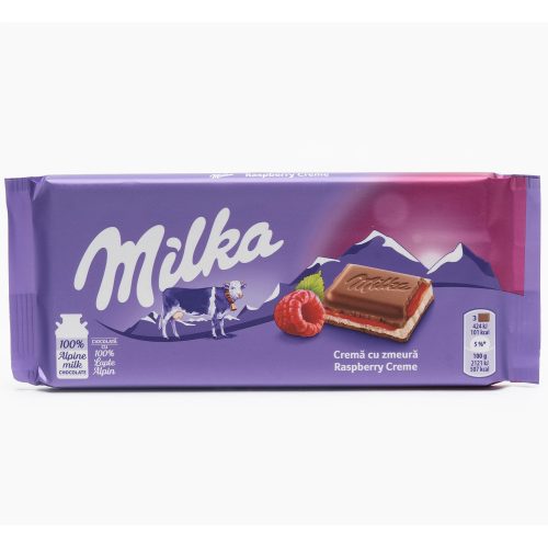 Milka Táblás 100 gr.  Rasberry Cream