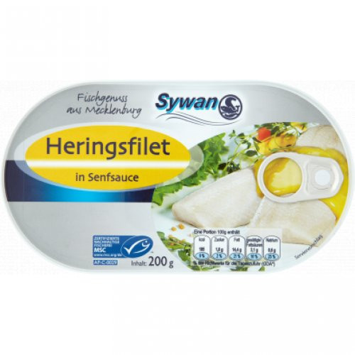 Sywan Heringfilé Mustáros 200 Gr.