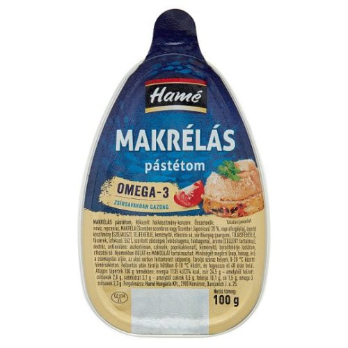 Hame Makrélás Pástétom 105 Gr.