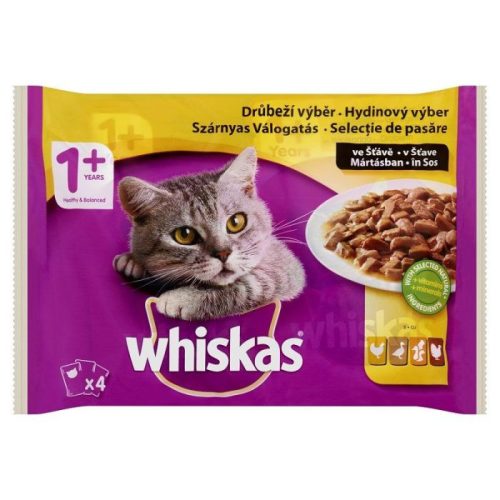 Whiskas 4*85 gr. Szárnyas válogatás 6089