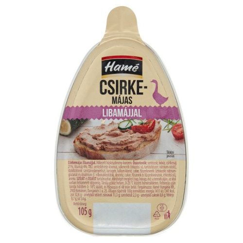 Hame Csirkemájas libamájjal 105 g.