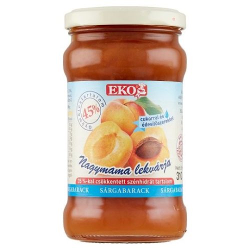 Eko Sárgabarack Extra Dzsem 310g. 45 % cukorral és édesítőszerekkel