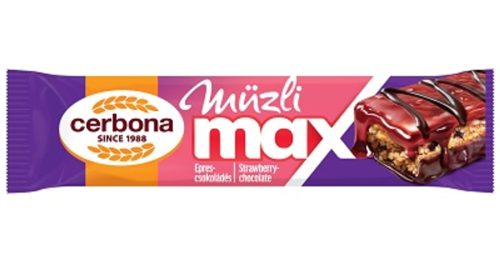 Cerbona MAX Szelet 30 gr. Eper-Csoki