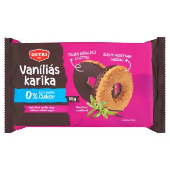 Detki Cukormentes Van.karika ÉT 150 gr.